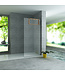 Doucherek Opbouw Frame Aloni Geborsteld koper met Handdoekhaken 30x60cm - Aluminium