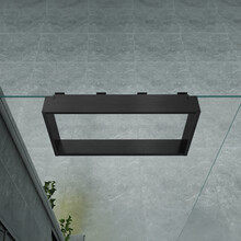 Doucherek Opbouw Frame Aloni Gunmetal met Handdoekhaken 30x60cm - Aluminium