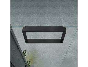 Doucherek Opbouw Frame Aloni Gunmetal met Handdoekhaken 30x60cm - Aluminium