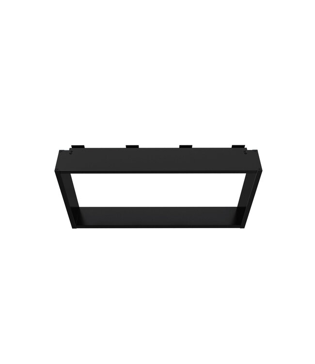 Doucherek Opbouw Frame Aloni Mat Zwart met Handdoekhaken 30x60cm - Aluminium