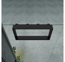 Doucherek Opbouw Frame Aloni Mat Zwart met Handdoekhaken 30x60cm - Aluminium