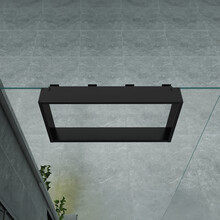 Doucherek Opbouw Frame Aloni Mat Zwart met Handdoekhaken 30x60cm - Aluminium