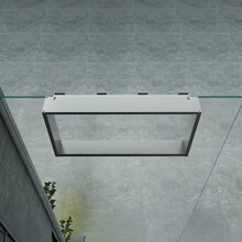 Doucherek Opbouw Frame Aloni RVS met Handdoekhaken 30x60cm - Aluminium