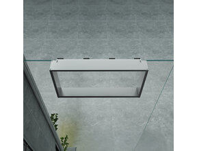 Doucherek Opbouw Frame Aloni RVS met Handdoekhaken 30x60cm - Aluminium