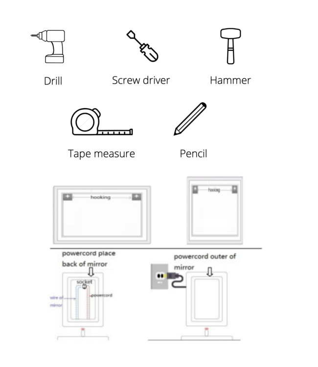 ALONI Spiegel Vierkant⎢Aloni Queen 80x60cm⎢met LED - dimbaar en spiegelverwarming