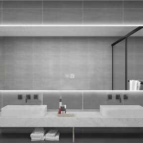 Spiegel Vierkant⎢Aloni Queen 160x60cm⎢met LED - dimbaar en spiegelverwarming