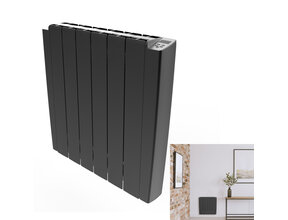 Elektrische Radiator Stelrad ALU 108x58cm Antraciet - 2000 watt met afstandsbediening