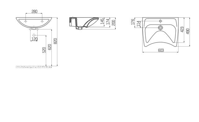 Wastafel MIVA - 60x50cm - Extra Rolstoeltoegangkelijk Wastafel MIVA - 60x50cm - Extra Rolstoeltoegangkelijk
