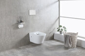 Bidet wc Hangend Vesta Glans Wit met geïntegreerde kraan Koud Randloos excl. Wc-bril Bidet wc Hangend Vesta Glans Wit met geïntegreerde kraan Koud Randloos excl. Wc-bril