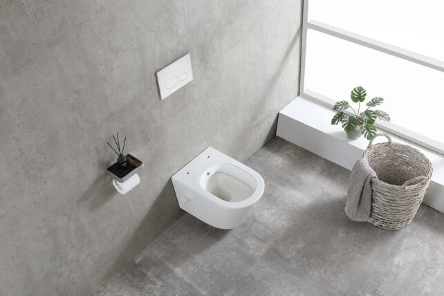 Bidet wc Hangend Vesta Mat Wit met geïntegreerde kraan Warm Koud Randloos excl. Wc-bril - 32.3553 Bidet wc Hangend Vesta Mat Wit met geïntegreerde kraan Warm Koud Randloos excl. Wc-bril - 32.3553