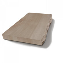 Wastafelblad Massief Hout Gliss Olie Wit 4 cm met Boomschors (alle maten)