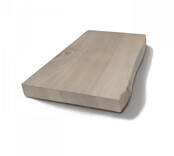 Wastafelblad Massief Hout Gliss Olie Wit 4cm zonder Boomschors (alle maten)