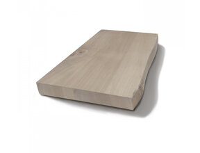 Wastafelblad Massief Hout Gliss Olie Wit 4cm zonder Boomschors (alle maten)