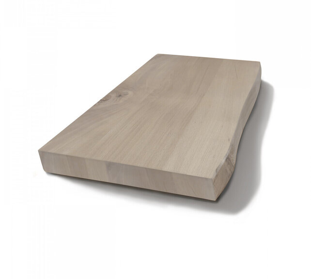 Wastafelblad Massief Hout Gliss Olie Wit 4cm zonder Boomschors (alle maten)