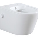 Bidet wc Hangend Vesta Glans Wit met geïntegreerde kraan Koud Randloos excl. Wc-bril