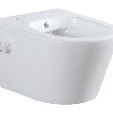 Bidet wc Hangend Vesta Glans Wit met geïntegreerde kraan Warm Koud Randloos excl. Wc-bril - 32.3548