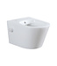 Bidet wc Hangend Vesta Glans Wit met geïntegreerde kraan Warm Koud Randloos excl. Wc-bril - 32.3548
