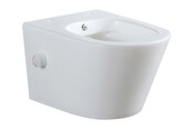 Bidet wc Hangend Vesta Mat Wit met geïntegreerde kraan Warm Koud Randloos excl. Wc-bril - 32.3553 Bidet wc Hangend Vesta Mat Wit met geïntegreerde kraan Warm Koud Randloos excl. Wc-bril - 32.3553