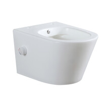 Bidet wc Hangend Vesta Mat Wit met geïntegreerde kraan Warm Koud Randloos excl. Wc-bril - 32.3553