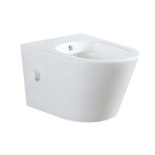Bidet wc Hangend Vesta Mat Wit met geïntegreerde kraan Koud Randloos excl. Wc-bril - 32.3547