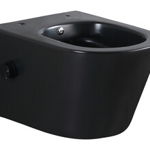 Bidet wc Hangend Vesta Mat Zwart met geïntegreerde kraan Koud Randloos excl. Wc-bril - 32.3546