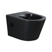 Bidet wc Hangend Vesta Mat Zwart met geïntegreerde kraan Koud Randloos excl. Wc-bril - 32.3546