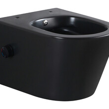 Bidet wc Hangend Vesta Mat Zwart met geïntegreerde kraan Warm / Koud Randloos excl. Wc-bril - 32.3552