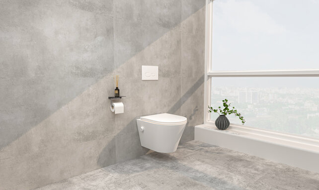 Bidet wc Wiesbaden Vesta Glans Wit met geïntegreerde kraan Koud Randloos Incl. Wc-bril Flatline - 32.3337 Bidet wc Wiesbaden Vesta Glans Wit met geïntegreerde kraan Koud Randloos Incl. Wc-bril Flatline - 32.3337