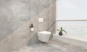 Bidet wc Wiesbaden Vesta Glans Wit met geïntegreerde kraan Warm/Koud Randloos Incl. Wc-bril Flatline - 32.3345