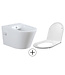 Wiesbaden Bidet wc Wiesbaden Vesta Glans Wit met geïntegreerde kraan Warm/Koud Randloos Incl. Wc-bril Flatline - 32.3345