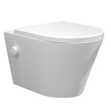 Bidet wc Wiesbaden Vesta Glans Wit met geïntegreerde kraan Koud Randloos Incl. Wc-bril Shade - 32.3334