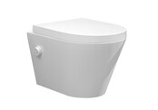 Bidet wc Wiesbaden Vesta Glans Wit met geïntegreerde kraan Koud Randloos Incl. Wc-bril - 32.3331