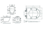 Bidet wc Wiesbaden Vesta Mat Wit met geïntegreerde kraan Koud Randloos Incl. Wc-bril Shade - 32.3336 Bidet wc Wiesbaden Vesta Mat Wit met geïntegreerde kraan Koud Randloos Incl. Wc-bril Shade - 32.3336