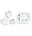 Bidet wc Wiesbaden Vesta Mat Wit met geïntegreerde kraan Warm/Koud Randloos Incl. Wc-bril - 32.3341