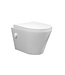 Bidet wc Wiesbaden Vesta Mat Wit met geïntegreerde kraan Warm/Koud Randloos Incl. Wc-bril - 32.3341