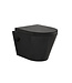 Bidet wc Wiesbaden Vesta Mat Zwart met geïntegreerde kraan Warm/Koud Randloos Incl. Wc-bril - 32.3340