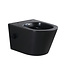 Bidet wc Wiesbaden Vesta Mat Zwart met geïntegreerde kraan Warm/Koud Randloos Incl. Wc-bril - 32.3340