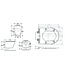 Bidet wc Wiesbaden Vesta Mat Zwart met geïntegreerde kraan Koud Randloos Incl. Wc-bril - 32.3332