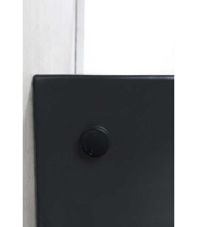 Bidet wc Wiesbaden Vesta Mat Zwart met geïntegreerde kraan Koud Randloos Incl. Wc-bril - 32.3332