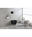 Bidet wc Wiesbaden Vesta Mat Zwart met geïntegreerde kraan Koud Randloos Incl. Wc-bril - 32.3332