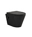 Bidet wc Wiesbaden Vesta Mat Zwart met geïntegreerde kraan Koud Randloos Incl. Wc-bril - 32.3332