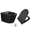 Bidet wc Wiesbaden Vesta Mat Zwart met geïntegreerde kraan Koud Randloos Incl. Shade Wc-bril - 32.3335