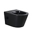 Bidet wc Wiesbaden Vesta Mat Zwart met geïntegreerde kraan Warm/Koud Randloos Incl. Shade Wc-bril - 32.3346