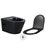 Bidet wc Wiesbaden Vesta Mat Zwart met geïntegreerde kraan Warm/Koud Randloos Incl. Shade Wc-bril - 32.3346