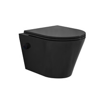 Bidet wc Wiesbaden Vesta Mat Zwart met geïntegreerde kraan Warm/Koud Randloos Incl. Shade Wc-bril - 32.3346
