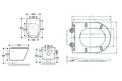 Bidet wc Wiesbaden Vesta Mat Zwart met geïntegreerde kraan Koud Randloos Incl. Shade Wc-bril - 32.3338 Bidet wc Wiesbaden Vesta Mat Zwart met geïntegreerde kraan Koud Randloos Incl. Shade Wc-bril - 32.3338