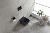 Bidet wc Wiesbaden Vesta Mat Zwart met geïntegreerde kraan Koud Randloos Incl. Shade Wc-bril - 32.3338 Bidet wc Wiesbaden Vesta Mat Zwart met geïntegreerde kraan Koud Randloos Incl. Shade Wc-bril - 32.3338