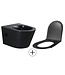 Bidet wc Wiesbaden Vesta Mat Zwart met geïntegreerde kraan Koud Randloos Incl. Shade Wc-bril - 32.3338