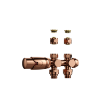 Radiatorkraan Geborsteld Koper Recht Belrad Thermostatisch 1/2Mx16/2m30 H-Blok