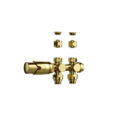 Radiatorkraan Geborsteld Goud Recht Belrad Thermostatisch 1/2Mx16/2m30 H-Blok Radiatorkraan Geborsteld Goud Recht Belrad Thermostatisch 1/2Mx16/2m30 H-Blok